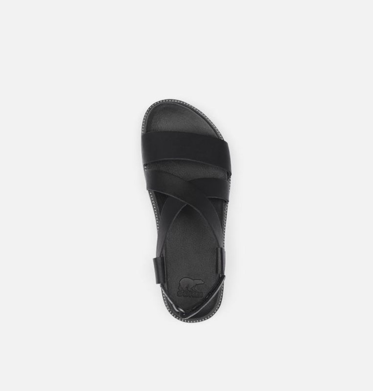 Sandalias Sorel Mujer - Roaming™ Criss Cross Flat Negras - 56731-WOXZ